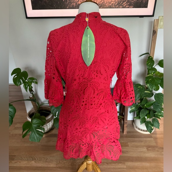 Farm Rio Red Palm Tree Mini Dress - Picture 7 of 8